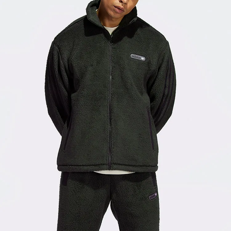Adidas Originals SPRT FIREBIRD SHERPA Velvet Jackets Men Black-2
