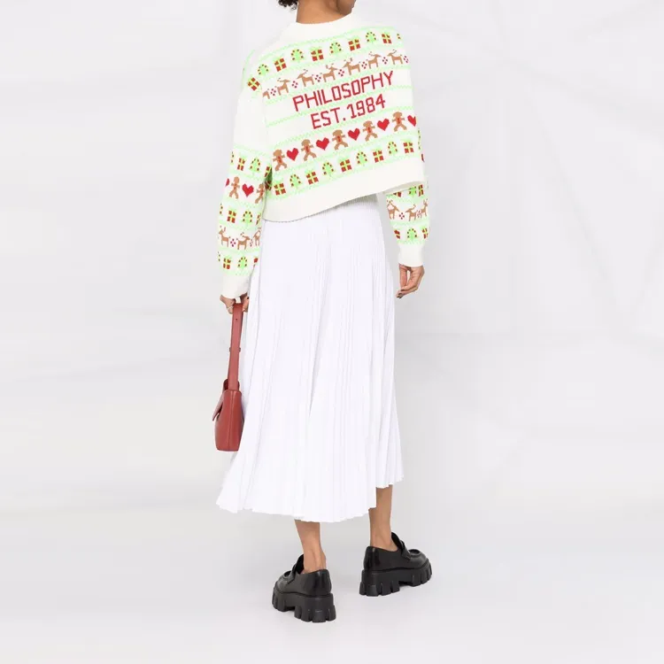PHILOSOPHY DI LORENZO SERAFINI SS22 Loose Fit Sweater Women's White-2