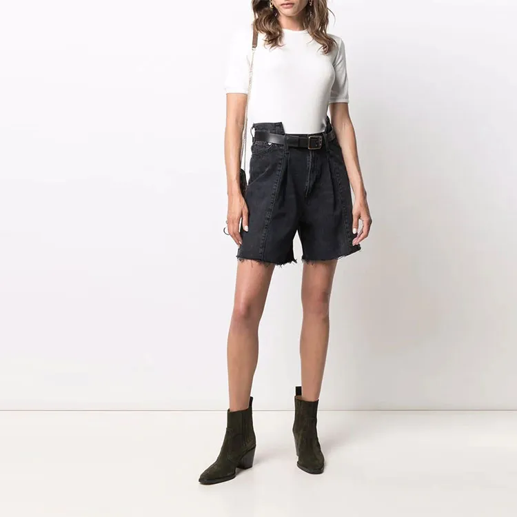 AGOLDE Denim Shorts Women's Black-3