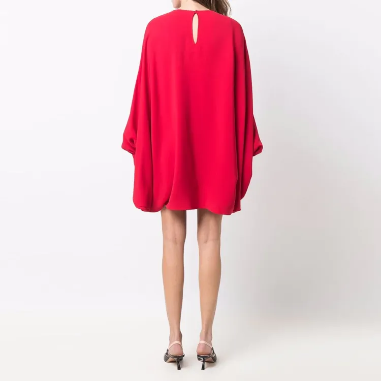 Valentino Long-Sleeved Dresses Women's Red-2
