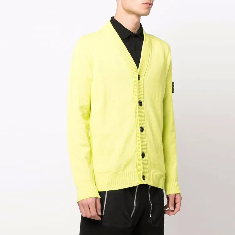 STONE ISLAND SS22 Fitted Knitwear Men's Yellow-3