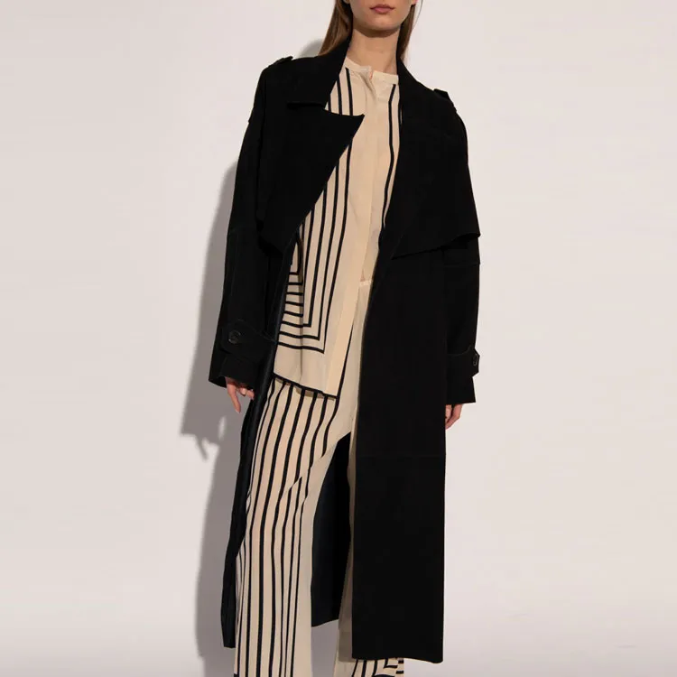 TOTEME Trench Coats Women's Black-2
