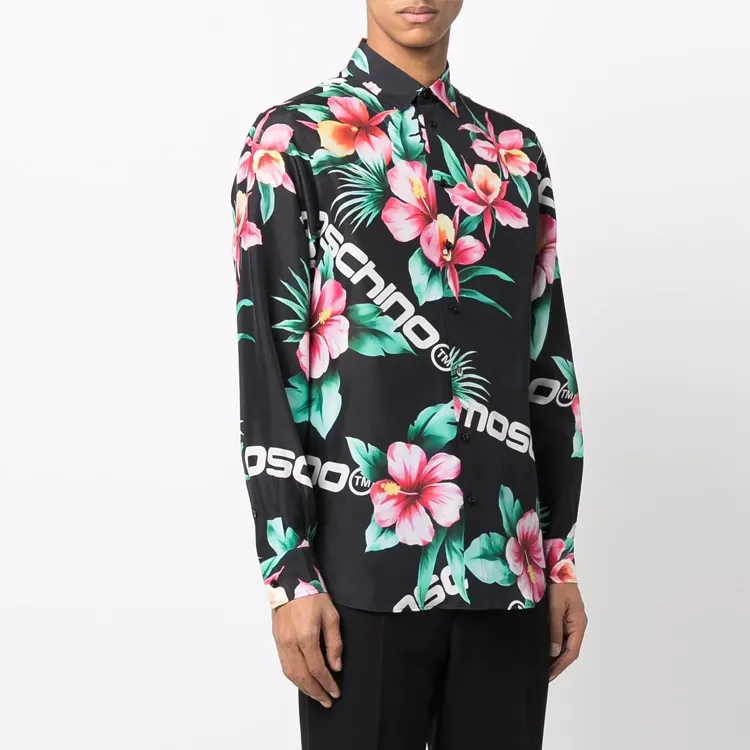 MOSCHINO Shirts Men Black-3