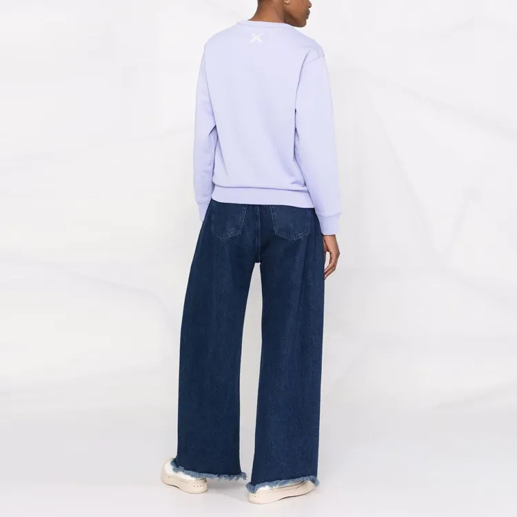 KENZO Letter Logo Sweatshirts Women's Purple-2