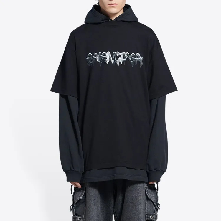 Balenciaga SS22 T Shirt Loose Fit Style Men's Black-4