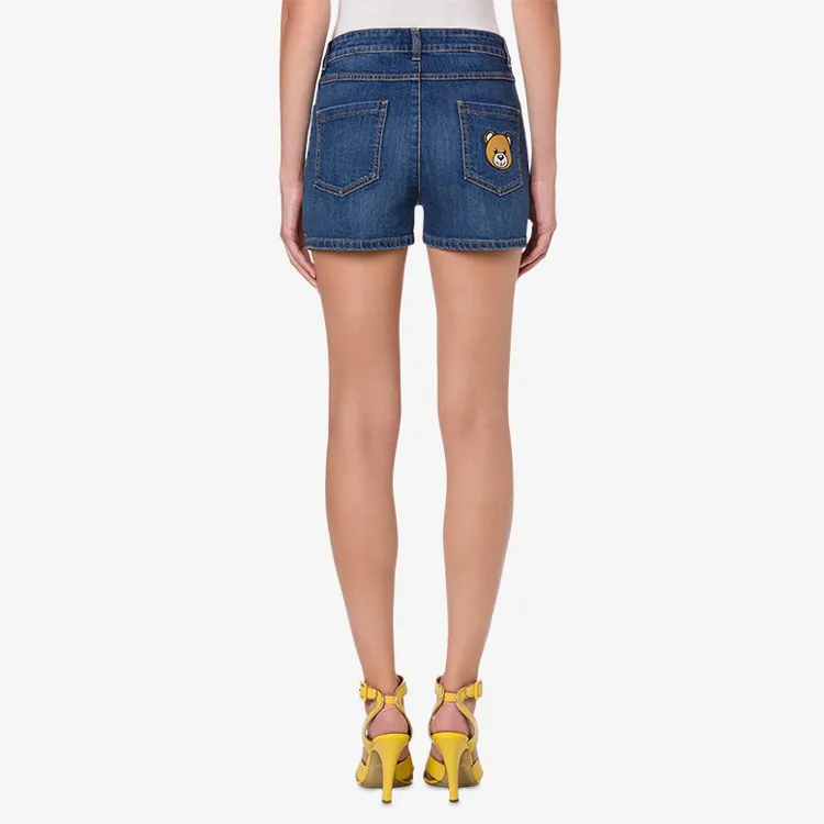 MOSCHINO Denim Shorts Women's Blue-2