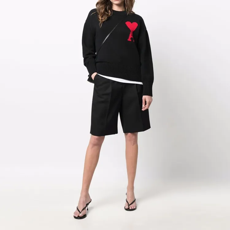 AMIPARIS SS22 Black Cotton Blend Sweater-2