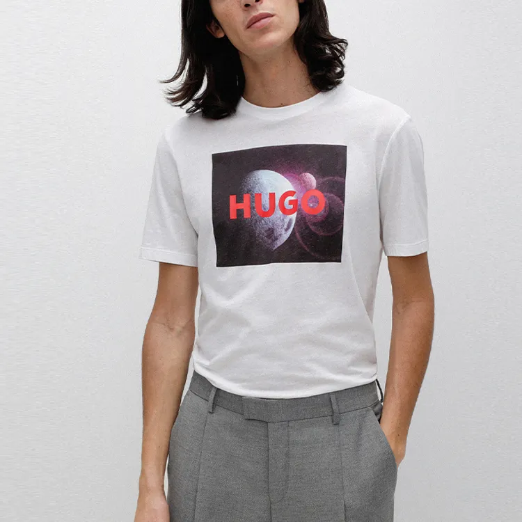 HUGO BOSS T Shirts Men White-2