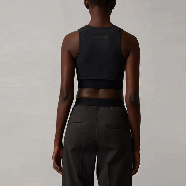 Fear Of God Essentials SS22 Sleeveless Sports Shirts Women's Black Iron-3