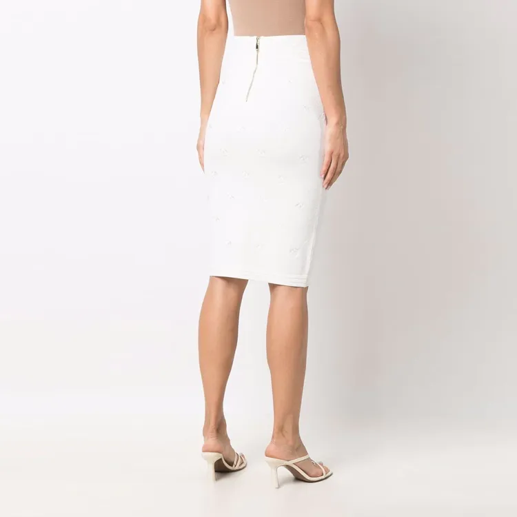 PINKO Knit Long Skirts Women's White-3