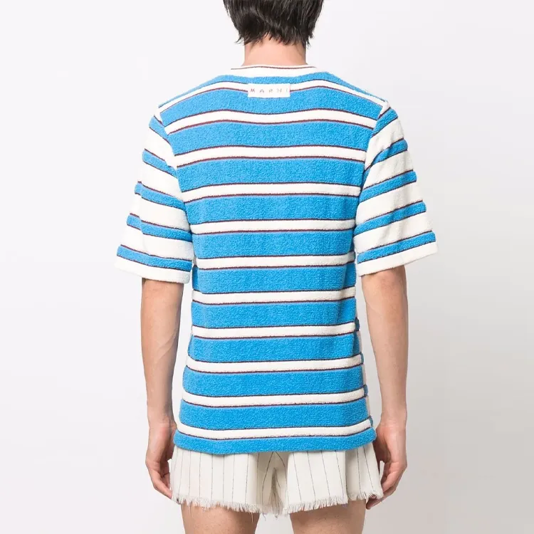 MARNI T-Shirts Men White Blue-2