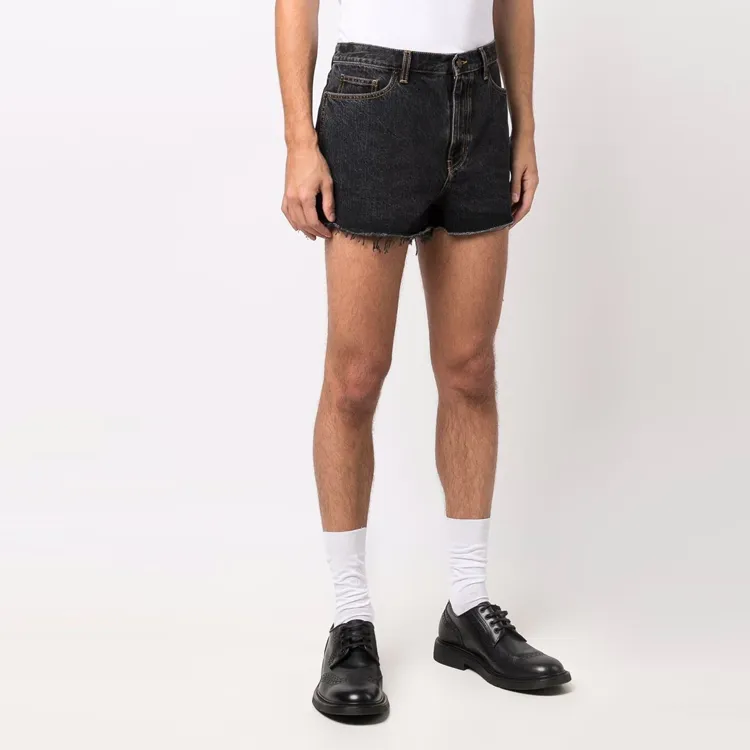 SAINT LAURENT SS22 Denim Shorts Men's Black-2