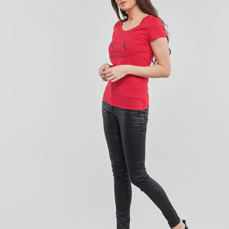 ARMANI EXCHANGE T Shirts Women's Red-2