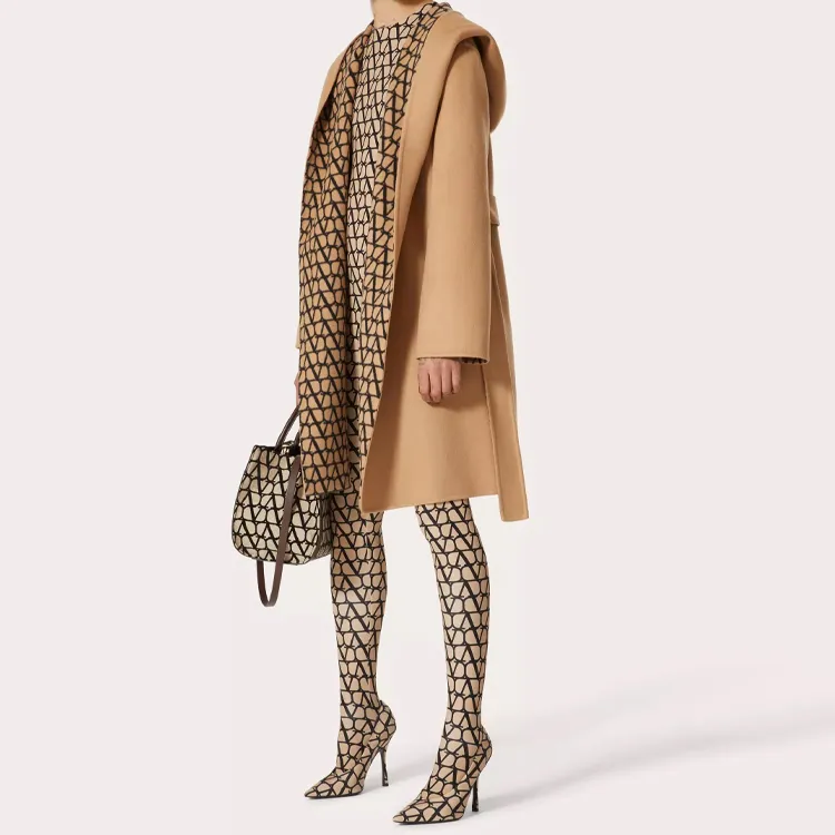 Valentino Toile Iconographe Belted Long Sleeved Coat-4