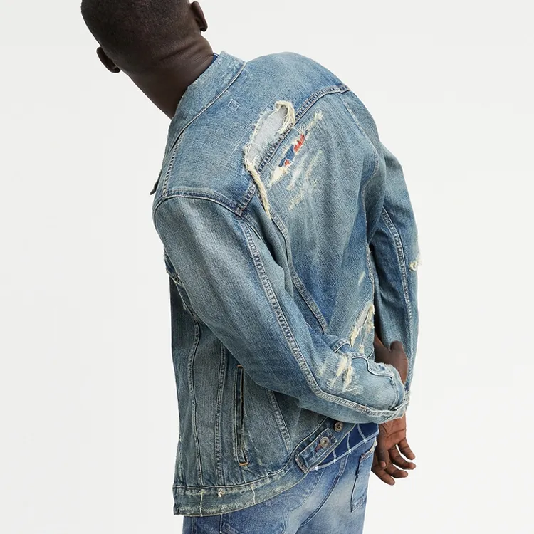 Levis Denim Jackets Men Blue-4