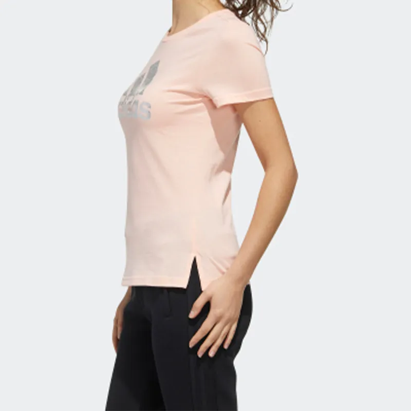 Adidas T Shirt Women's Hazy Coral Pink-2
