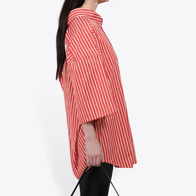 Balenciaga Shirts Women's Orange Red-4