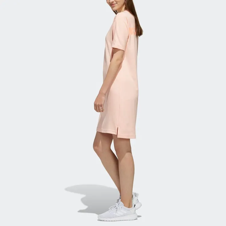 Adidas Neo Short Sleeved Dresses Women's Pink-3