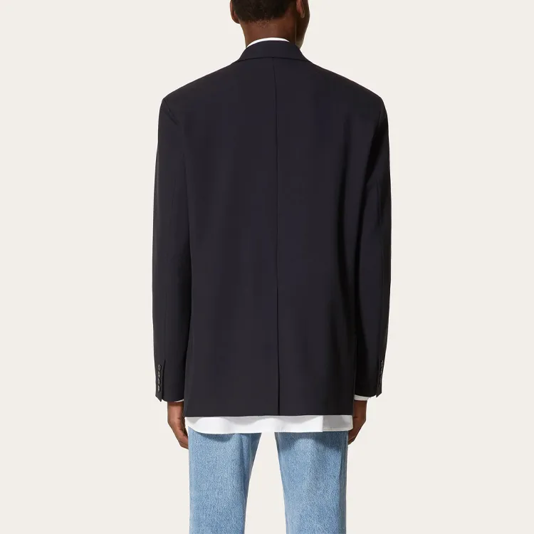 Valentino Single Breasted Long Sleeved Blazer-2