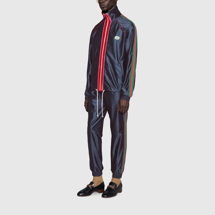 GUCCI Shiny Jersey Pant With Web-1