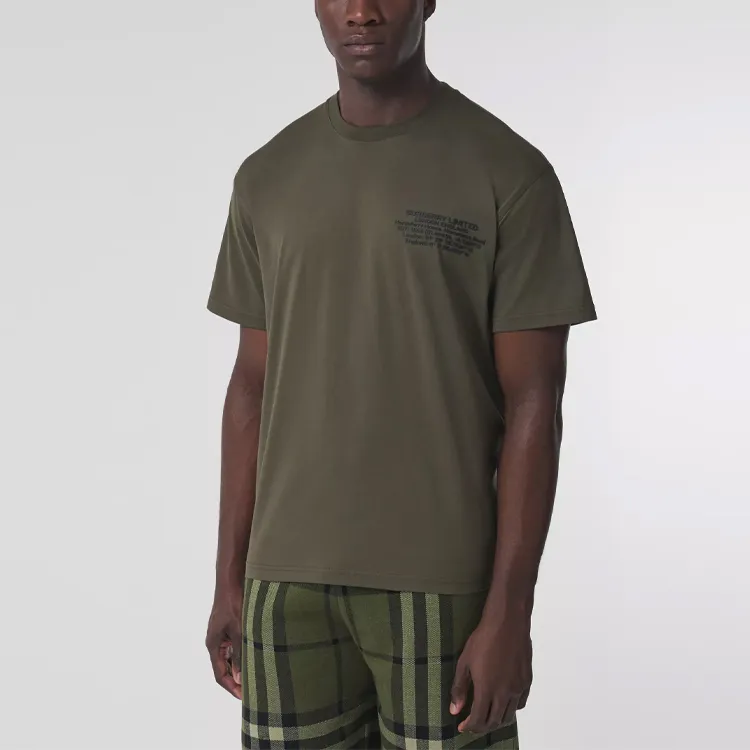 Burberry T-Shirts Men Army Green-2