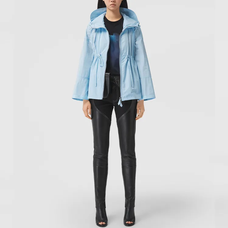 Burberry Shape Memory Lightweight Hooded Jacket 'Pale Blue'-4
