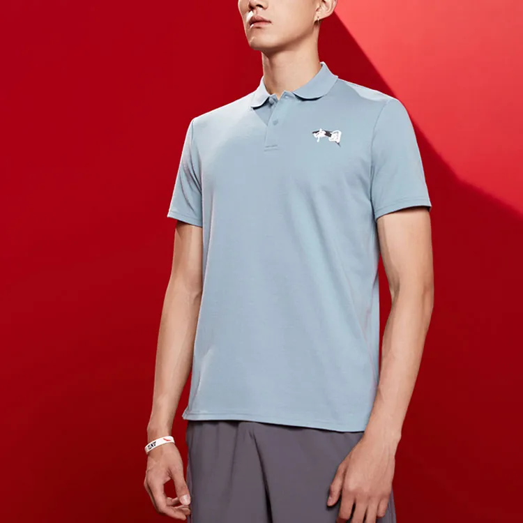 ANTA Variety Training Collection Polo Shirts Unisex Wall Gray-6