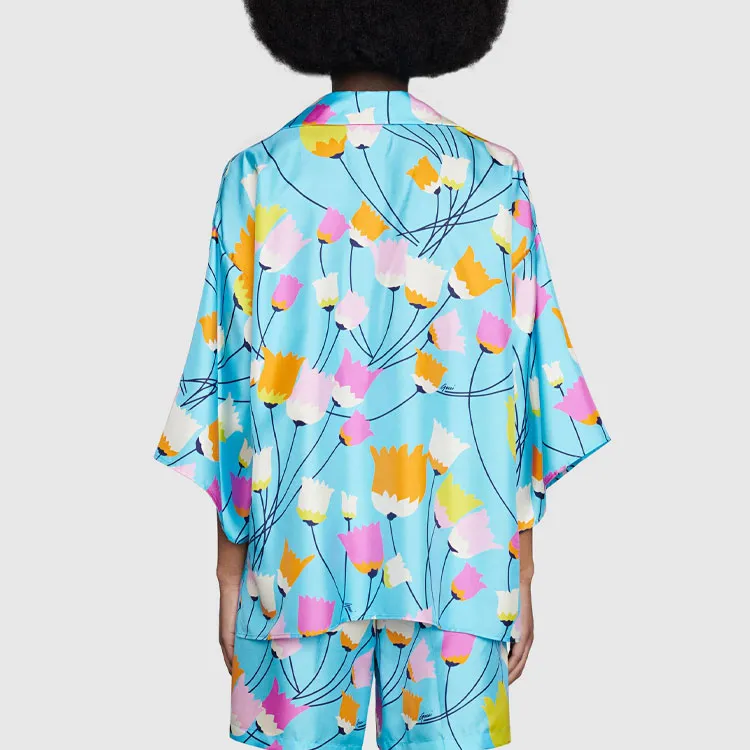GUCCI Shirts Women's Blue-3