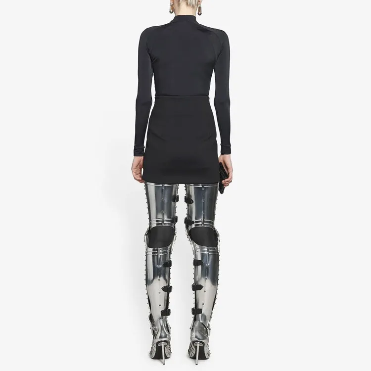 Balenciaga Circle Mini Skirt 'Black'-2