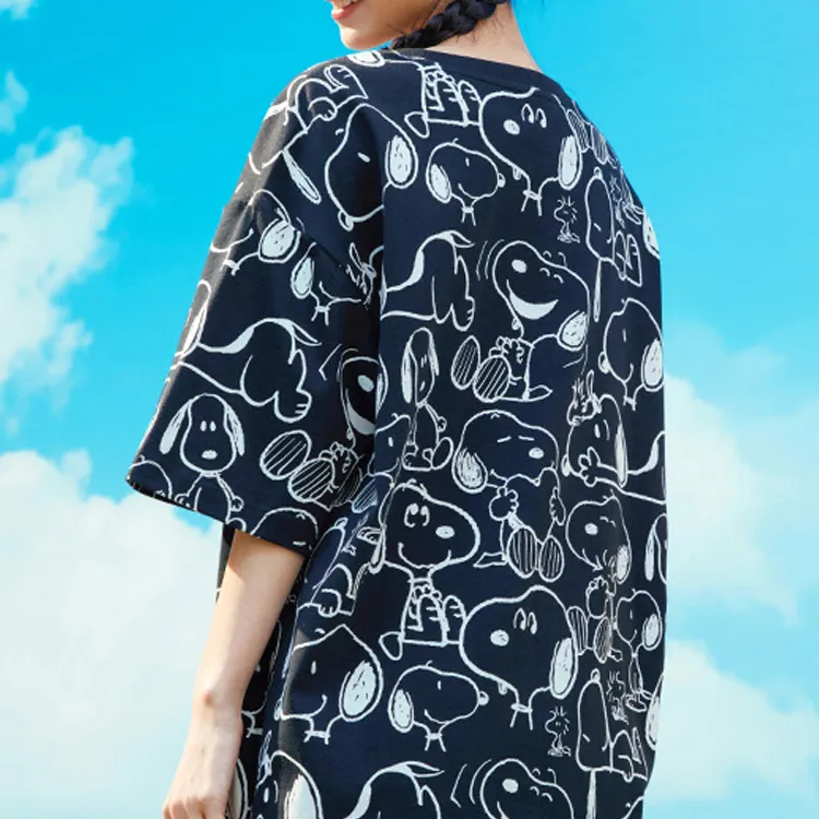 Anta x SNOOPY Life Collection T Shirt Unisex Black-5