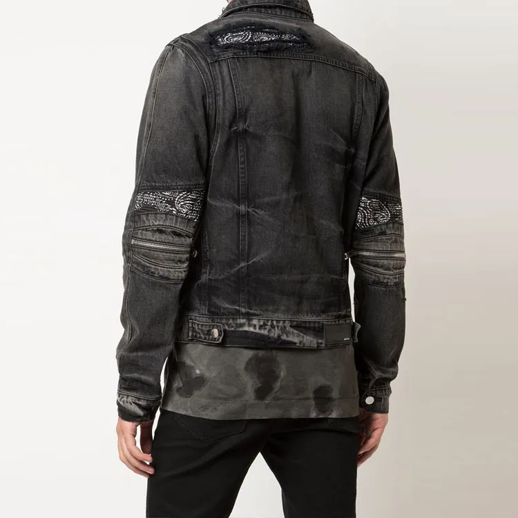 AMIRI Denim Jackets Men Black Gray Color-2