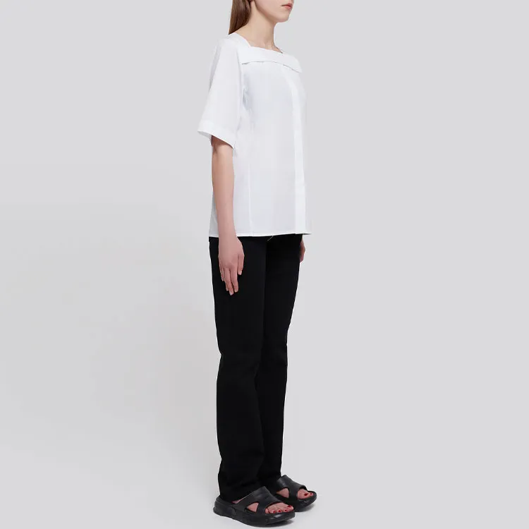 Givenchy Square Neck Poplin Blouse-4