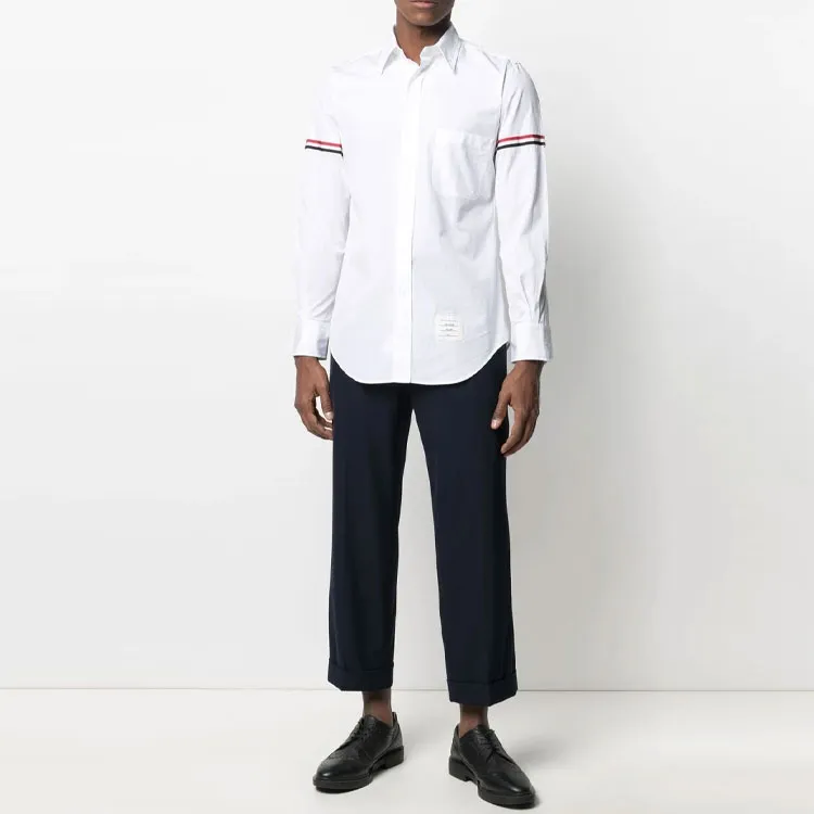 THOM BROWNE RWB Stripe Button-Up Shirt-3