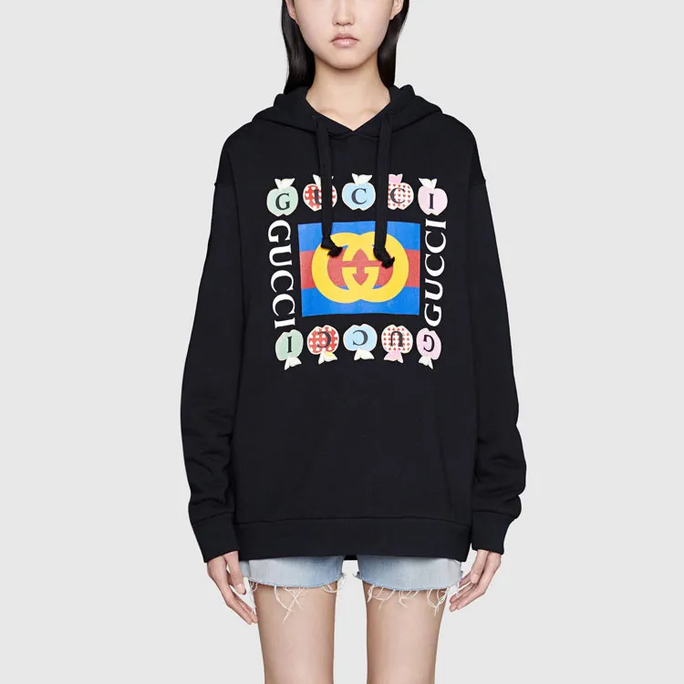 GUCCI Apple print Hoodie-2