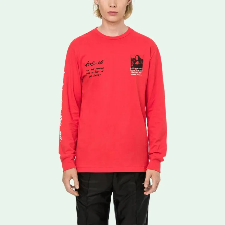 OFF WHITE Monalisa Graphic Print L/S T Shirt-3