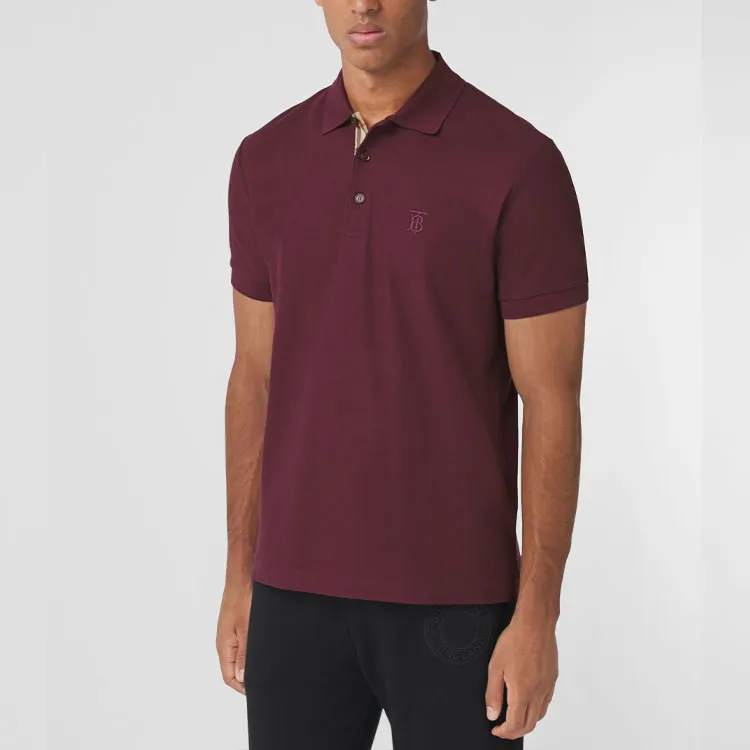 Burberry FW21 Polo Shirt Men's Burgundy-3
