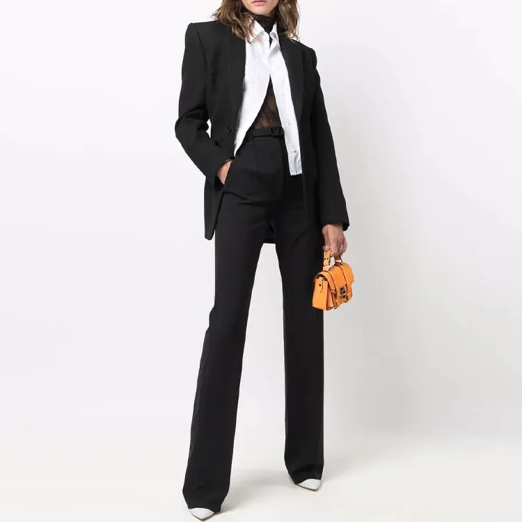 Valentino VLogo Belt Wide-Leg Trousers-3