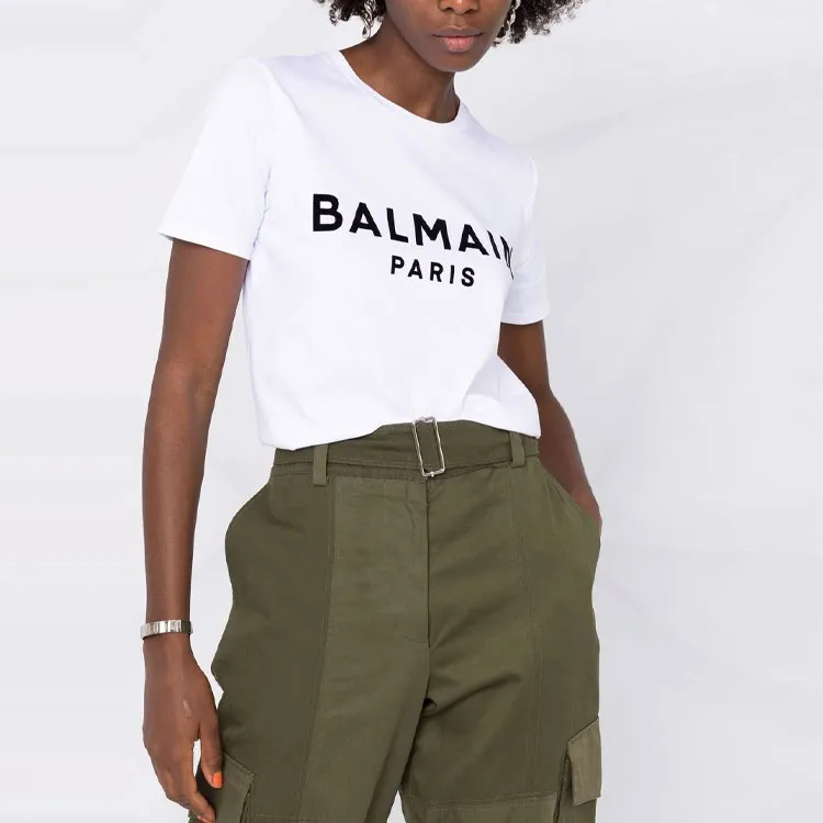 BALMAIN T Shirts Women's White-4