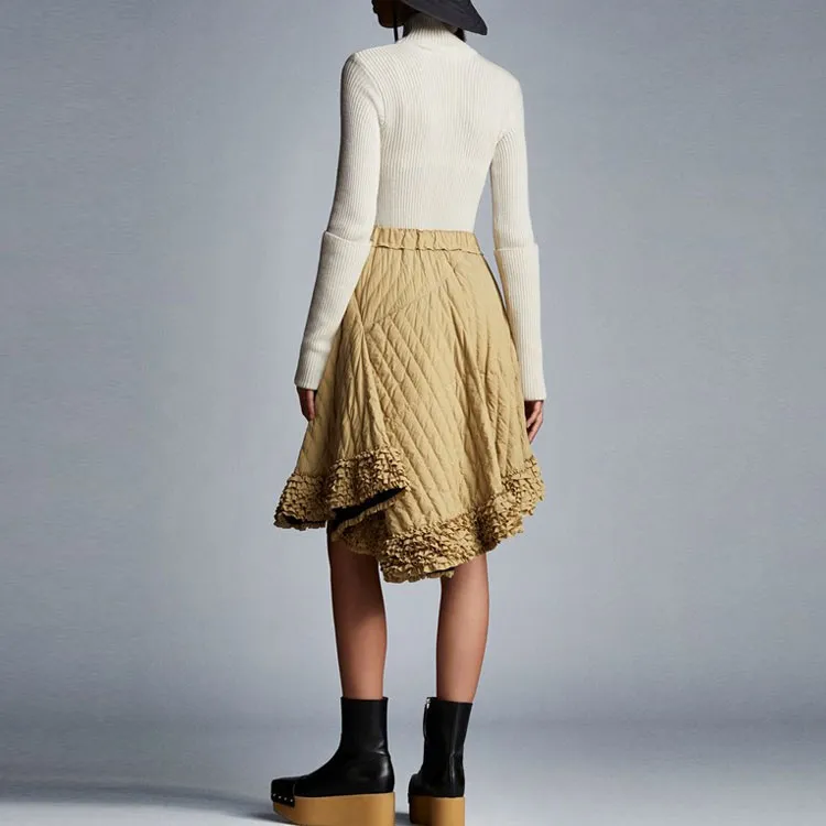 Moncler Casual Long Skirts Women's Yellow-3