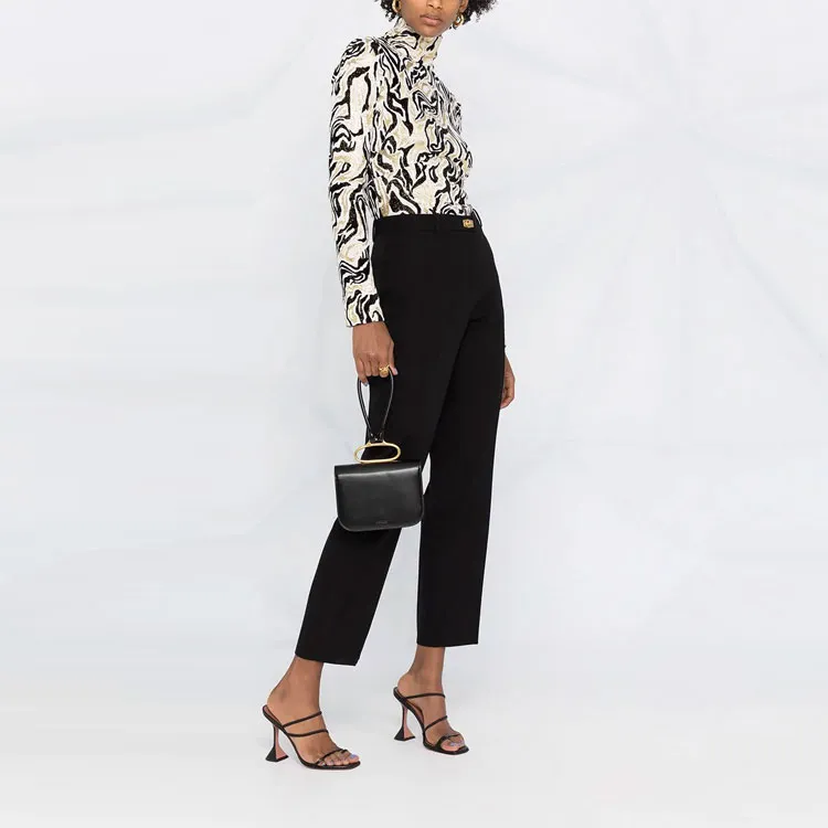 Givenchy Lock Detailed Cropped Trousers-3