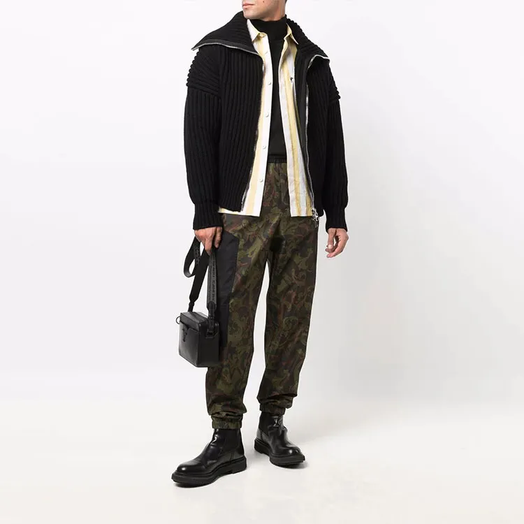 VERSACE Knitted Sweatpants Men Green-1