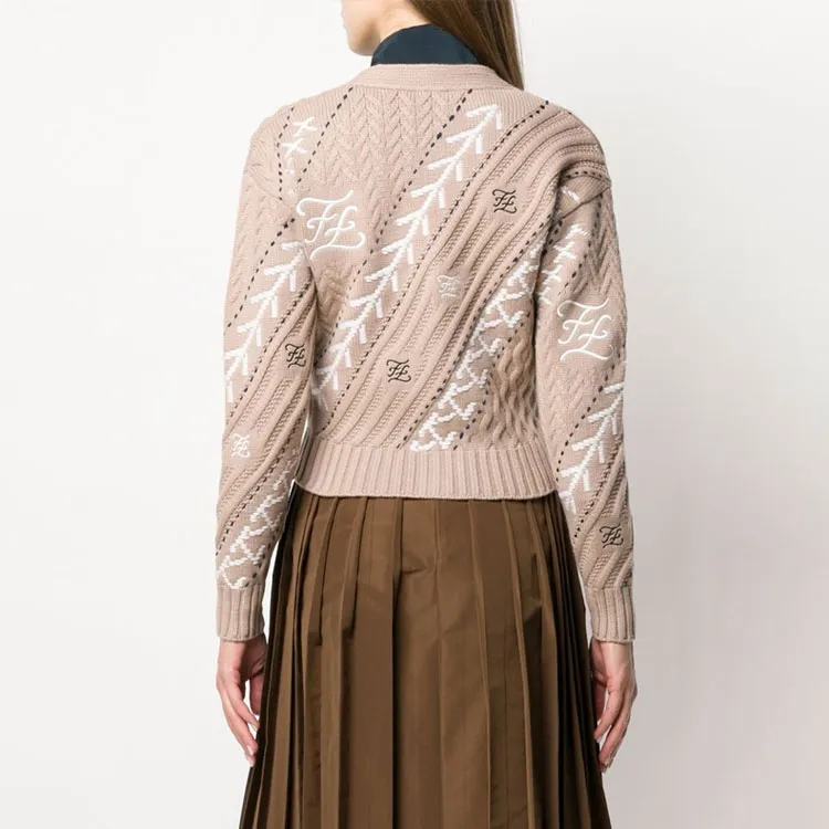 FENDI Cashmere Sweaters Women's Camel-3