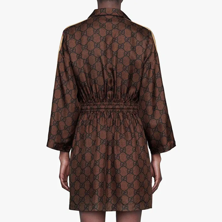 GUCCI Long Sleeved Dresses Women's Brown-2