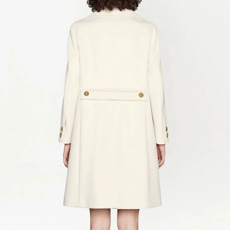 GUCCI Double G Embroidered Button front Coat-3