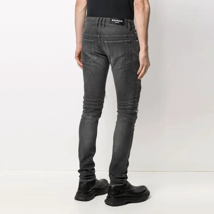 BALMAIN Ripped detailing Slim fit Jeans-3