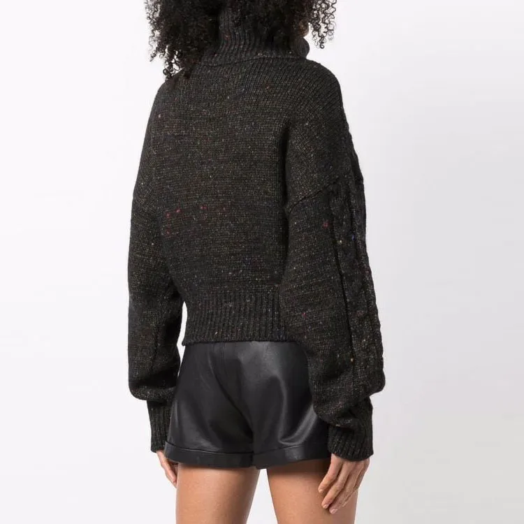 GANNI Fitted Sweater Women's Black-3
