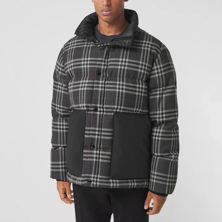 Burberry Check Down Filled Wool Jacket-2
