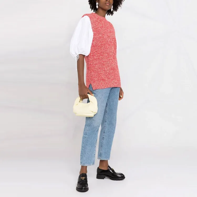 GANNI Marled Knitted Vest Top-3