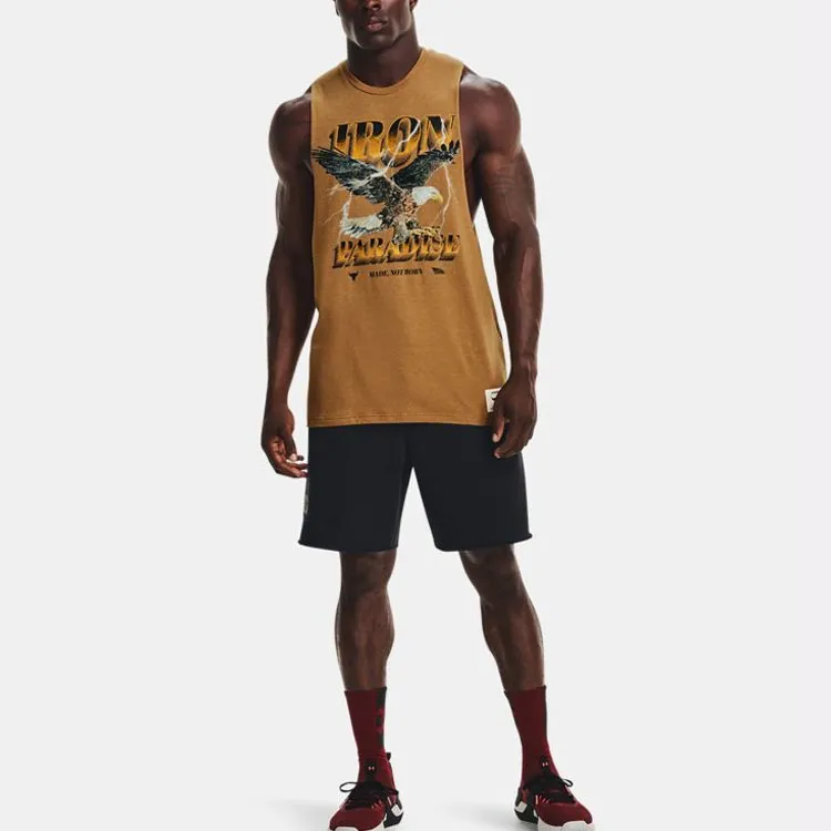 Under Armour Project Tank Tops Men's Traditional Chinese Style Umber-2
