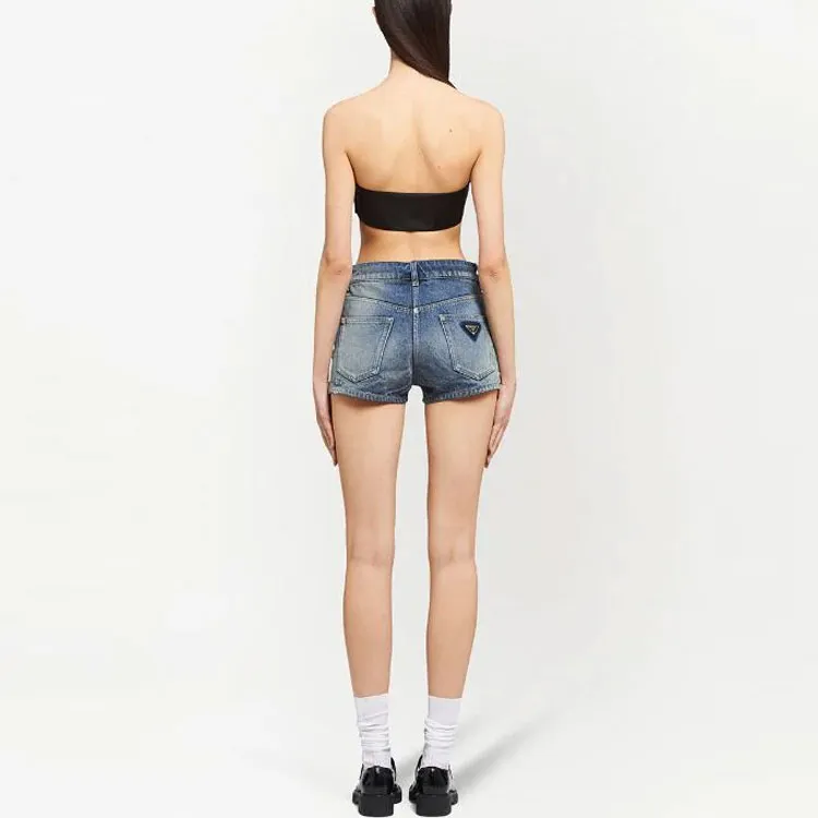 PRADA Denim Shorts Women's Blue-2